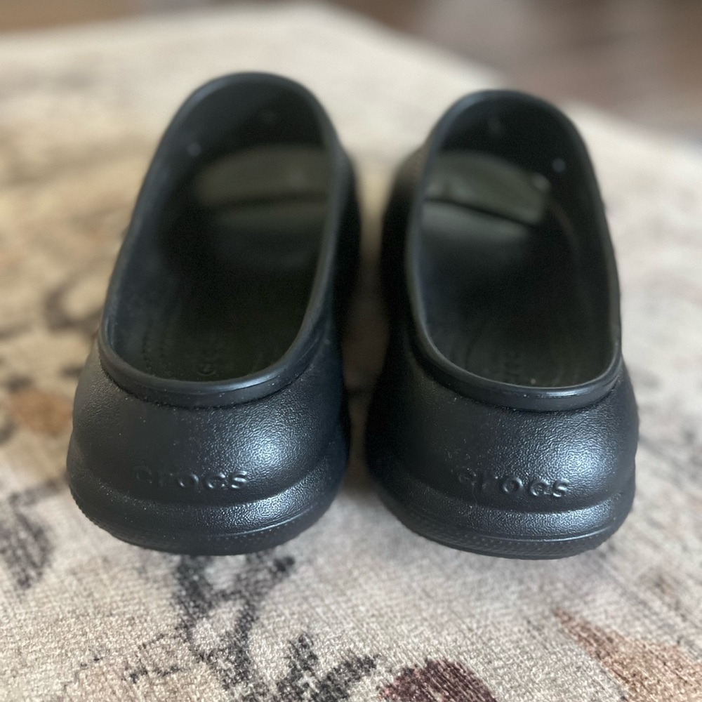 Black Crocs Platform Slides - Picture 3 of 6